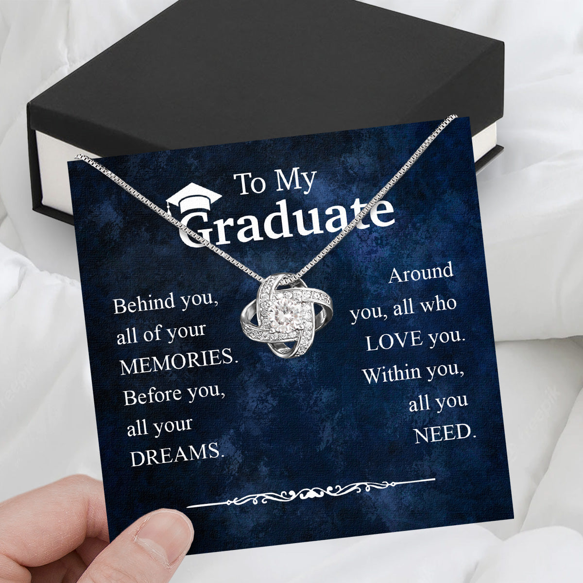 Graduation Day Personalized Message Card Necklace