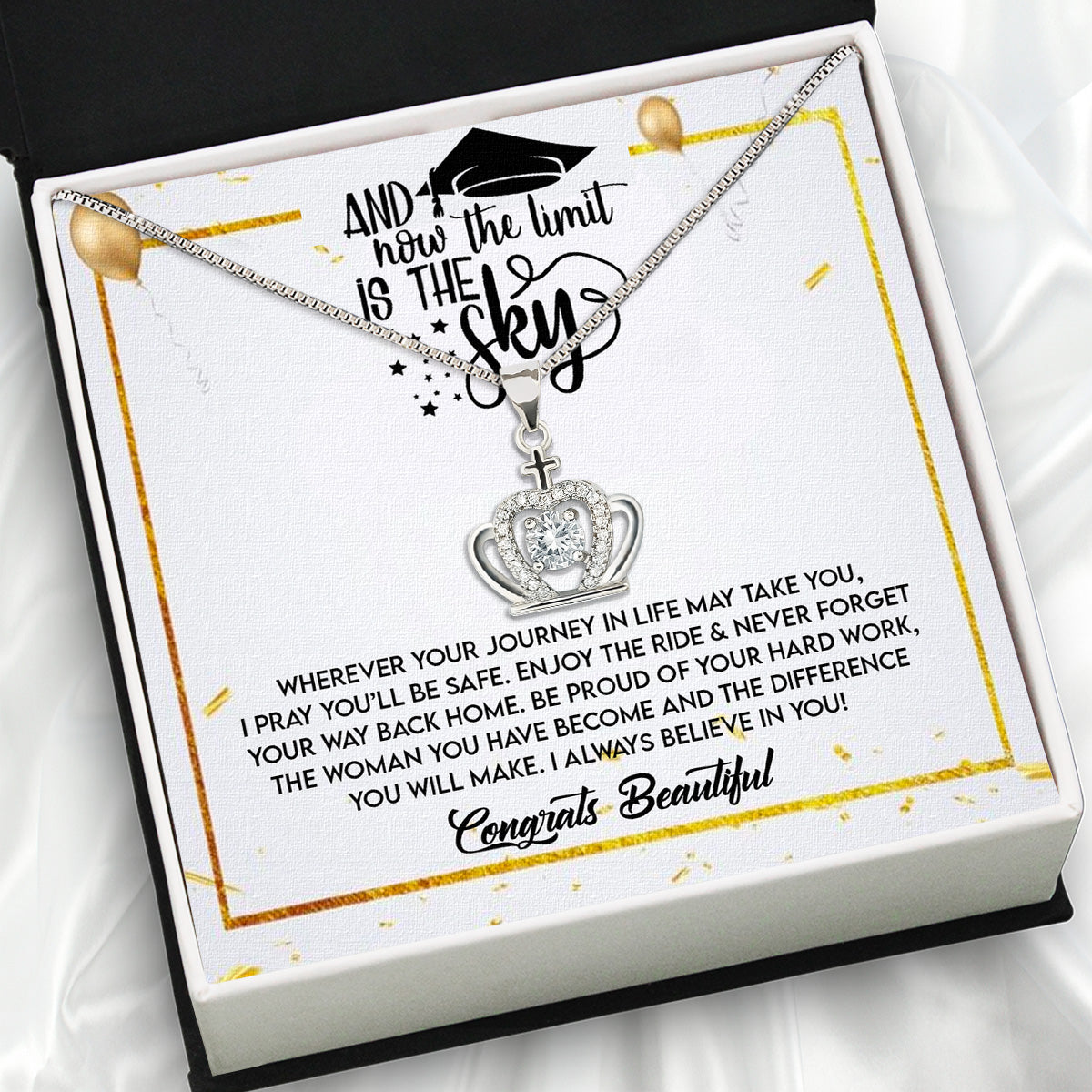 Graduation Day Personalized Message Card Necklace