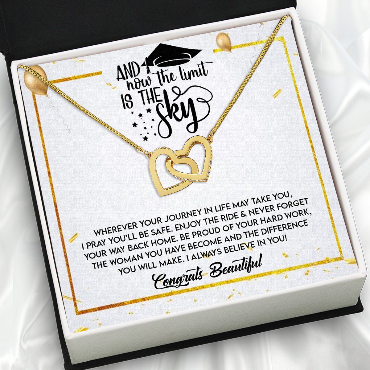 Graduation Day Personalized Message Card Necklace