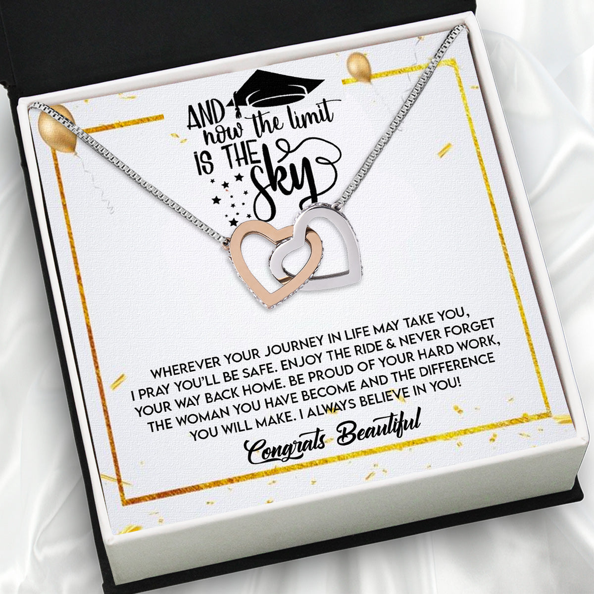 Graduation Day Personalized Message Card Necklace