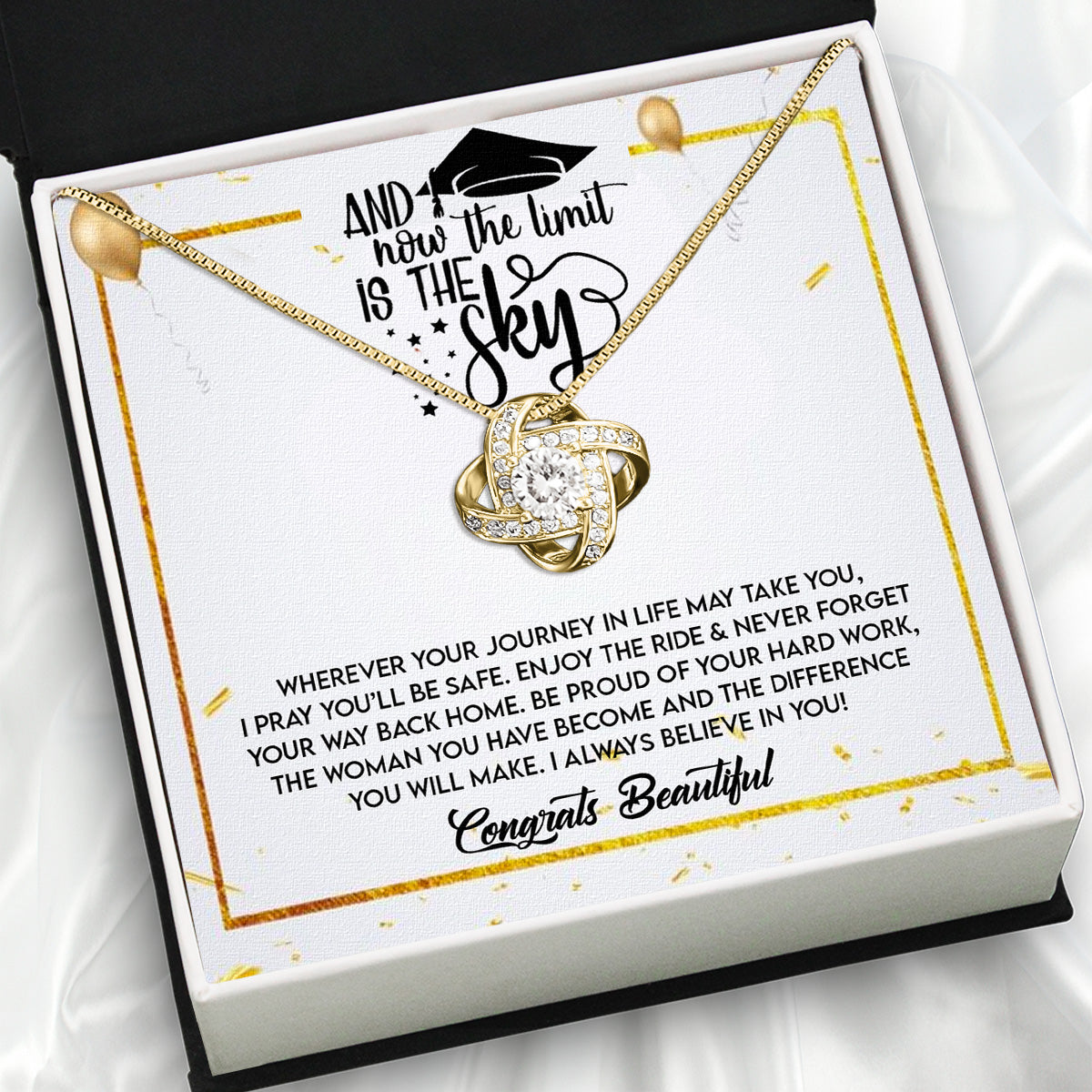 Graduation Day Personalized Message Card Necklace