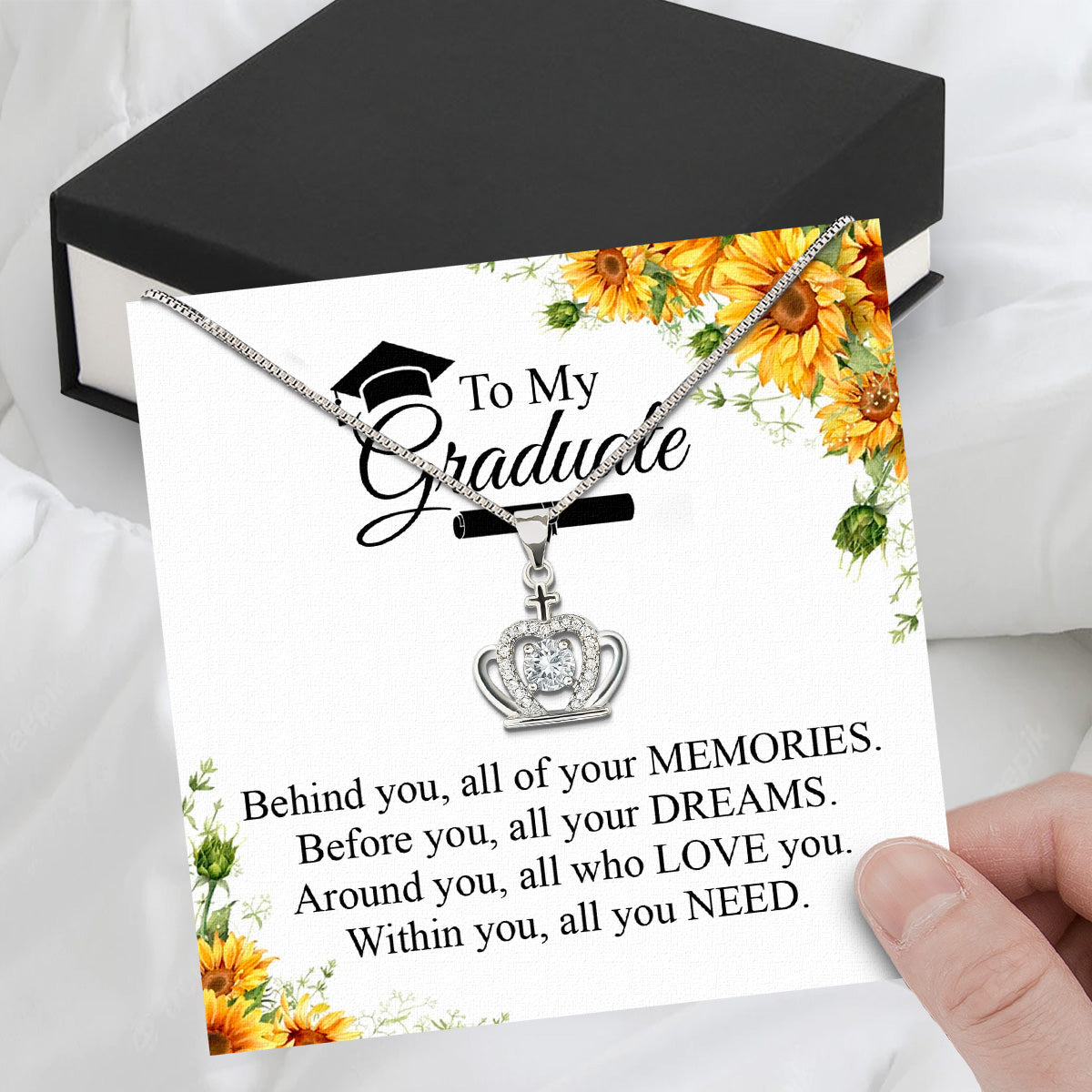 Graduation Day Personalized Message Card Necklace