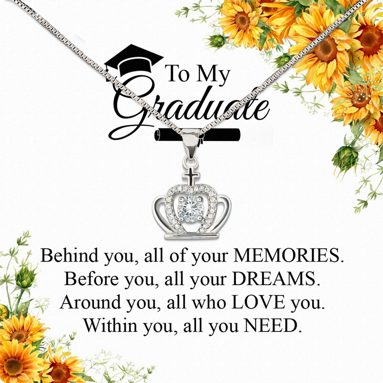 Graduation Day Personalized Message Card Necklace