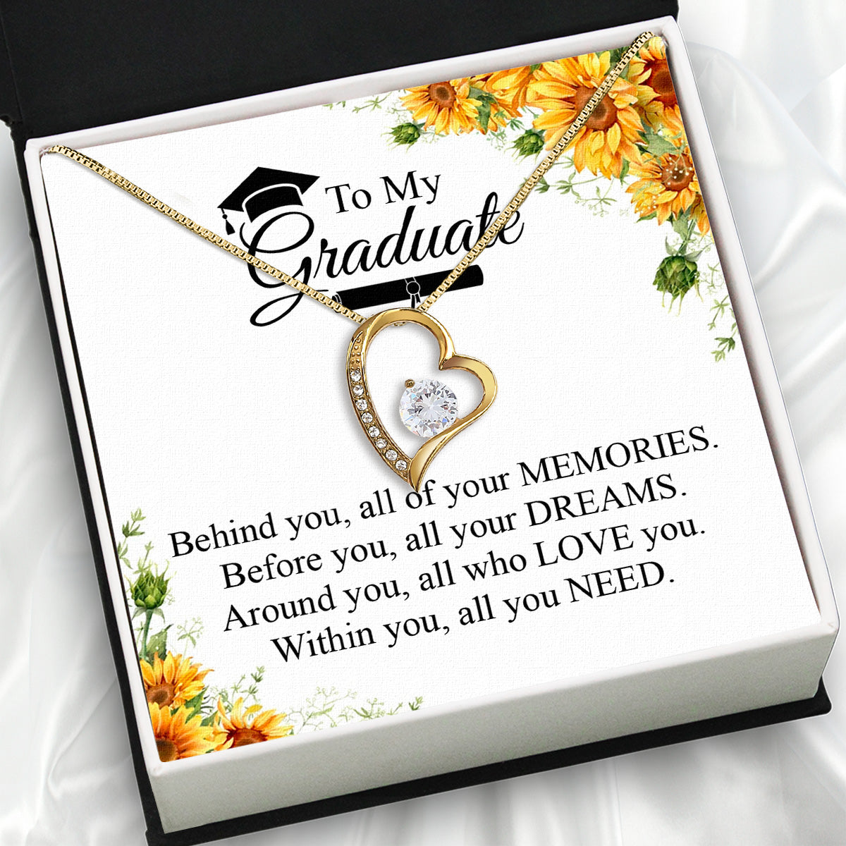 Graduation Day Personalized Message Card Necklace