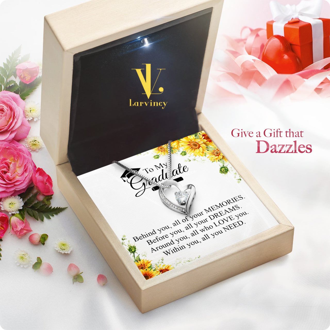 Graduation Day Personalized Message Card Necklace