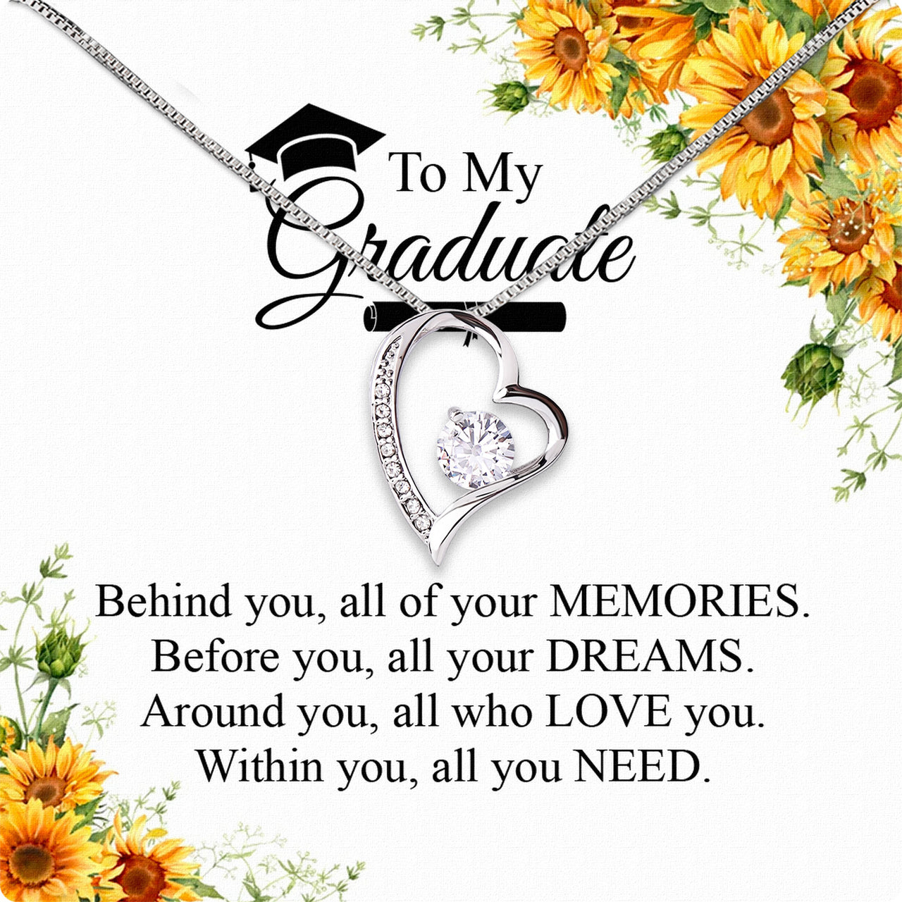 Graduation Day Personalized Message Card Necklace