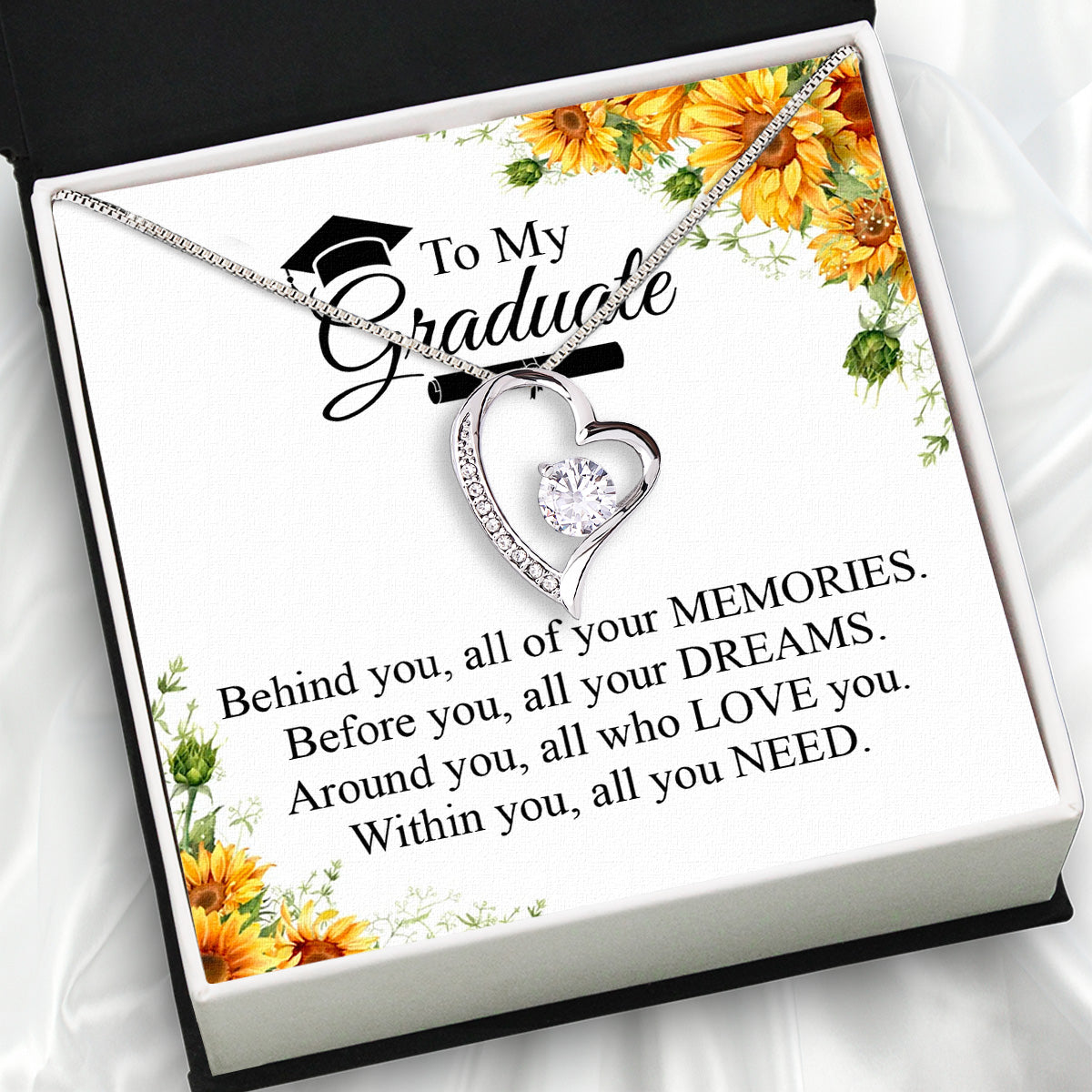 Graduation Day Personalized Message Card Necklace