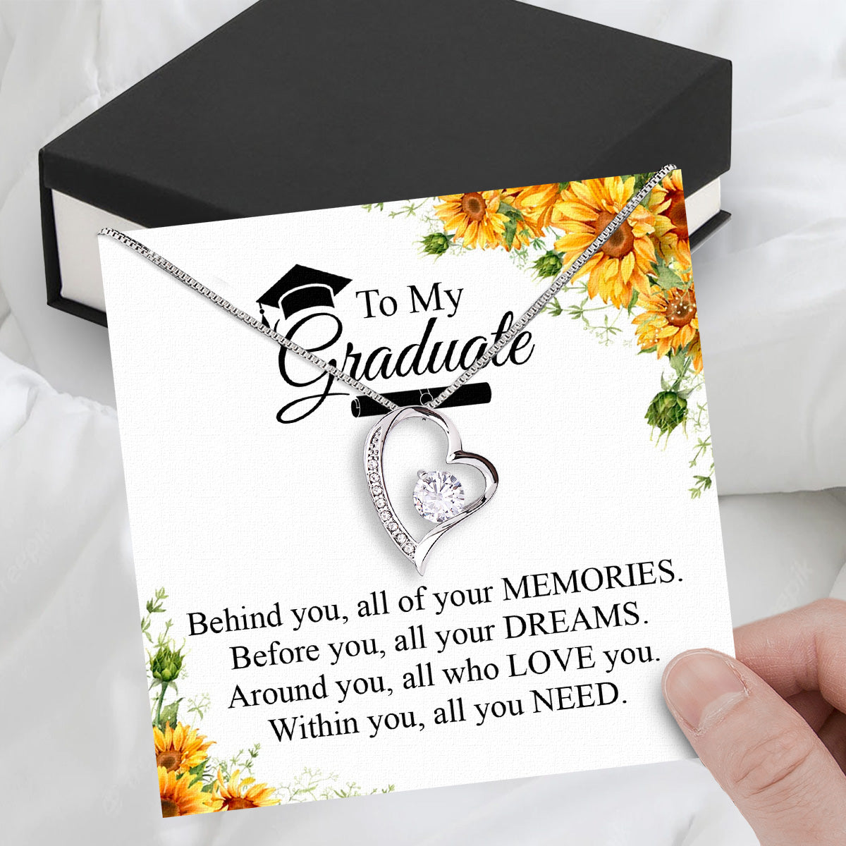 Graduation Day Personalized Message Card Necklace