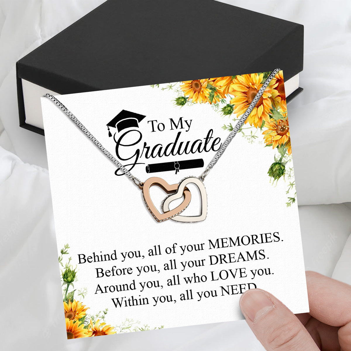 Graduation Day Personalized Message Card Necklace