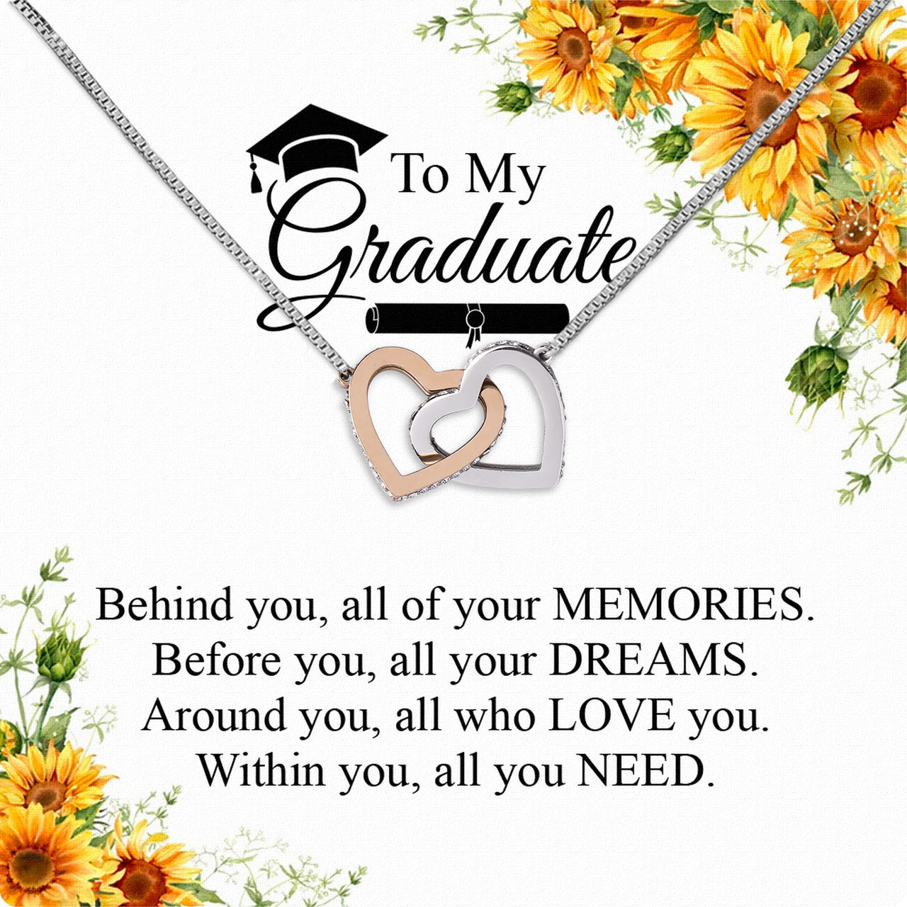 Graduation Day Personalized Message Card Necklace