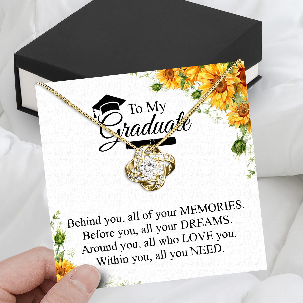 Graduation Day Personalized Message Card Necklace