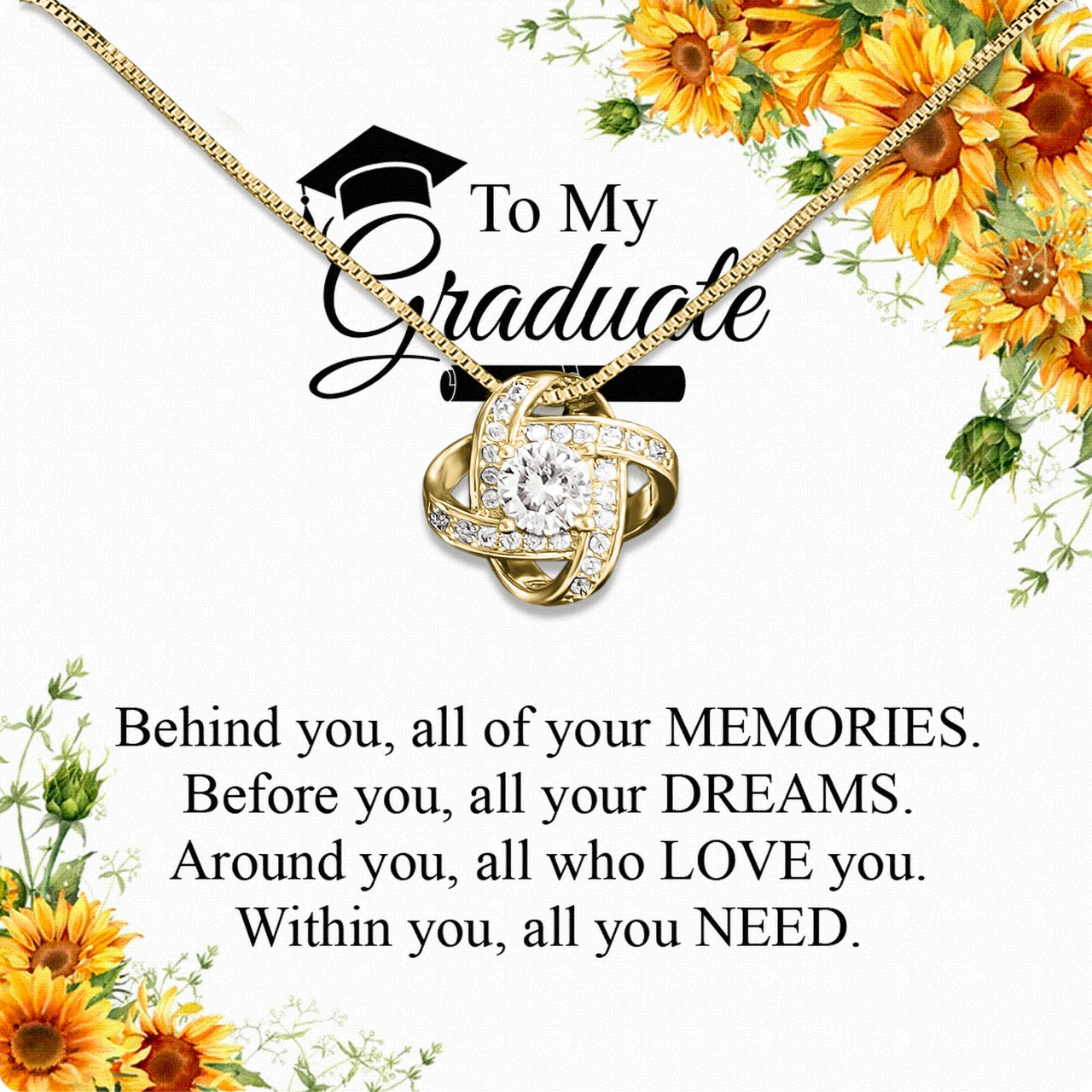 Graduation Day Personalized Message Card Necklace