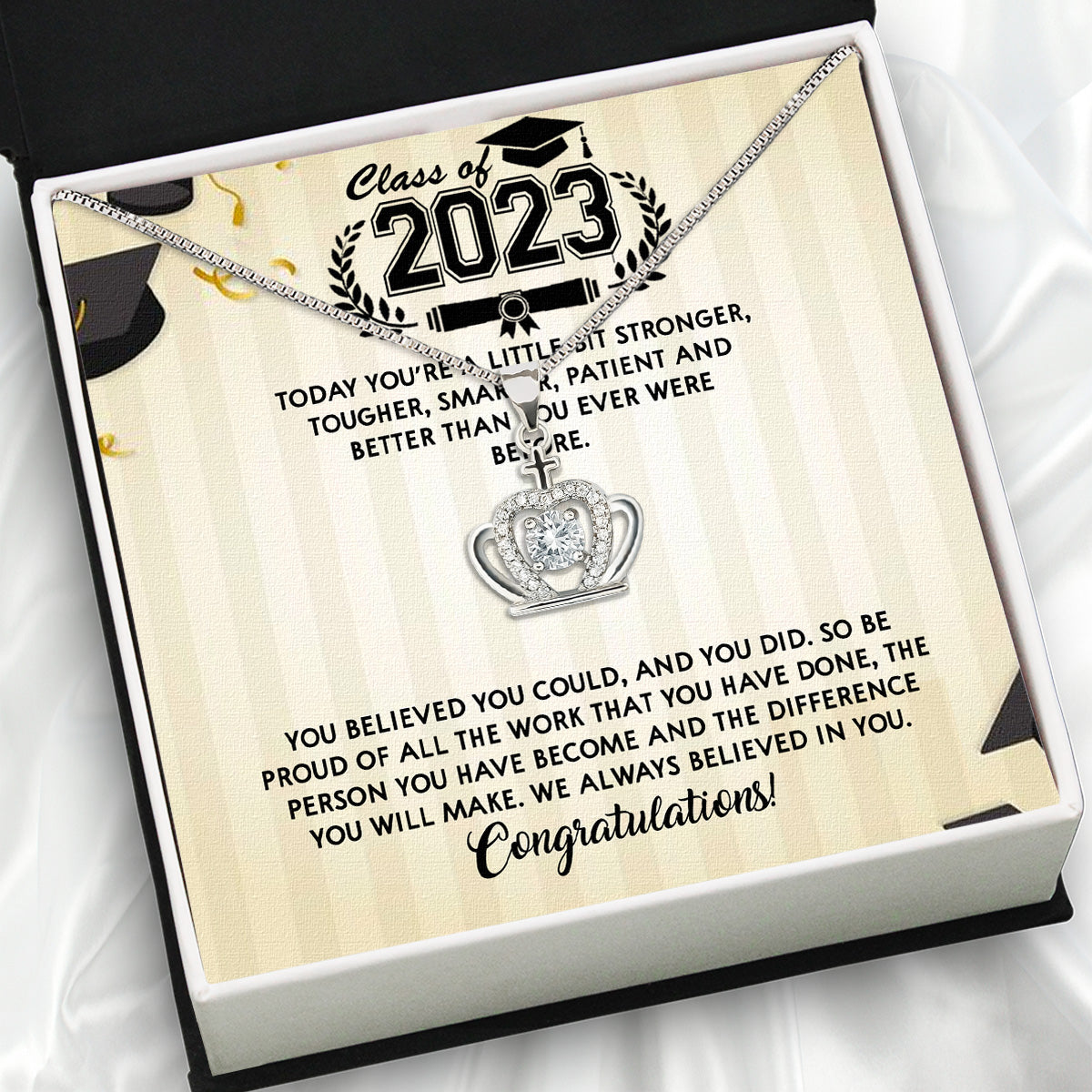 Graduation Day Personalized Message Card Necklace