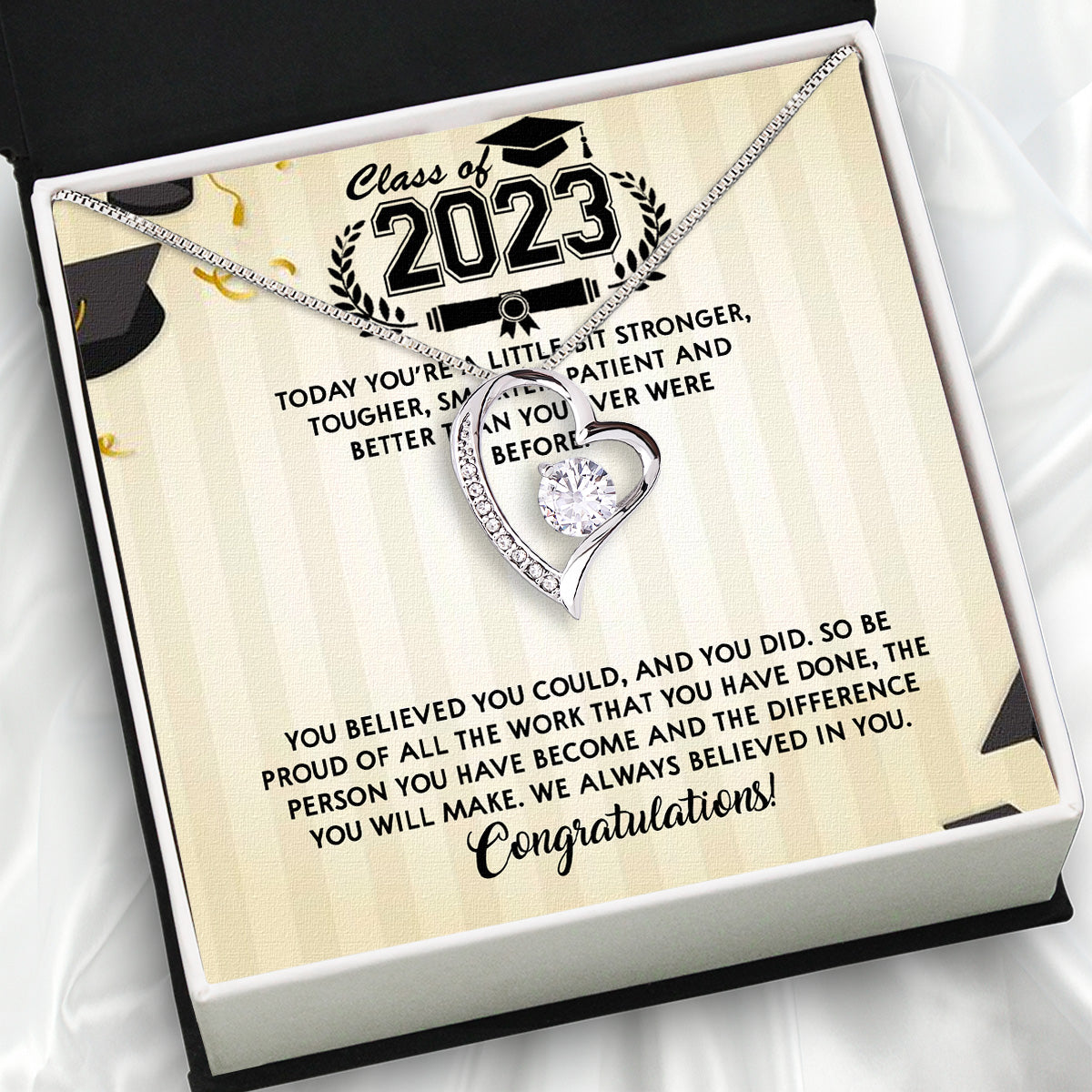 Graduation Day Personalized Message Card Necklace