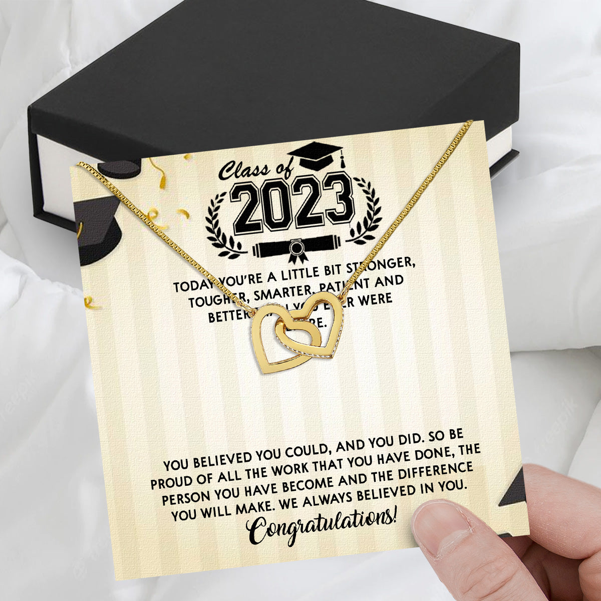 Graduation Day Personalized Message Card Necklace