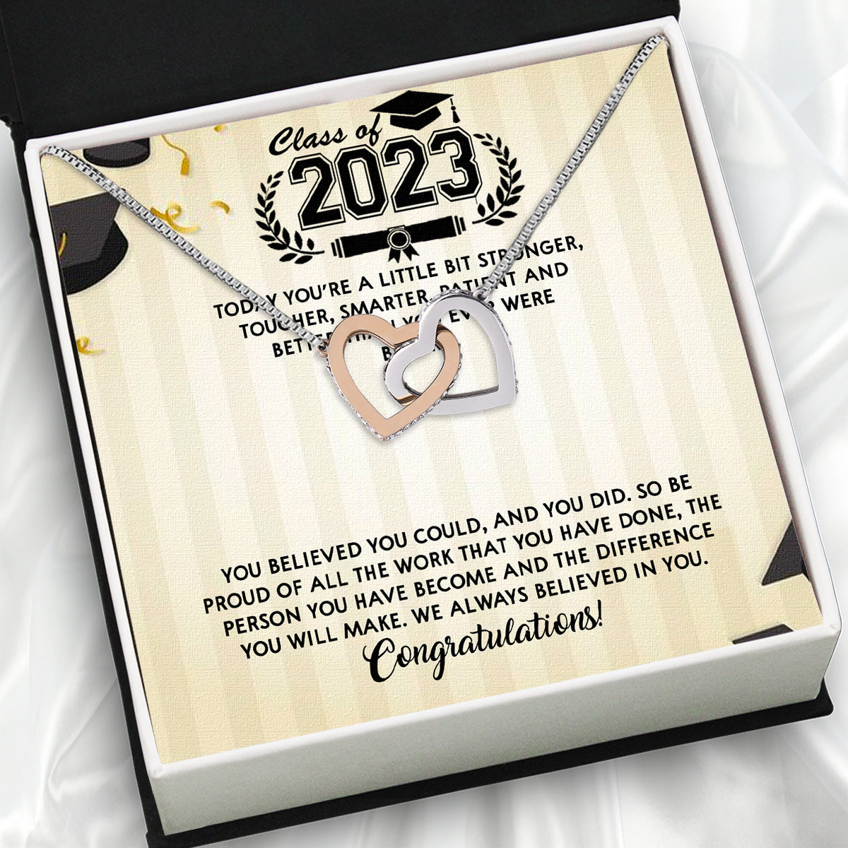 Graduation Day Personalized Message Card Necklace