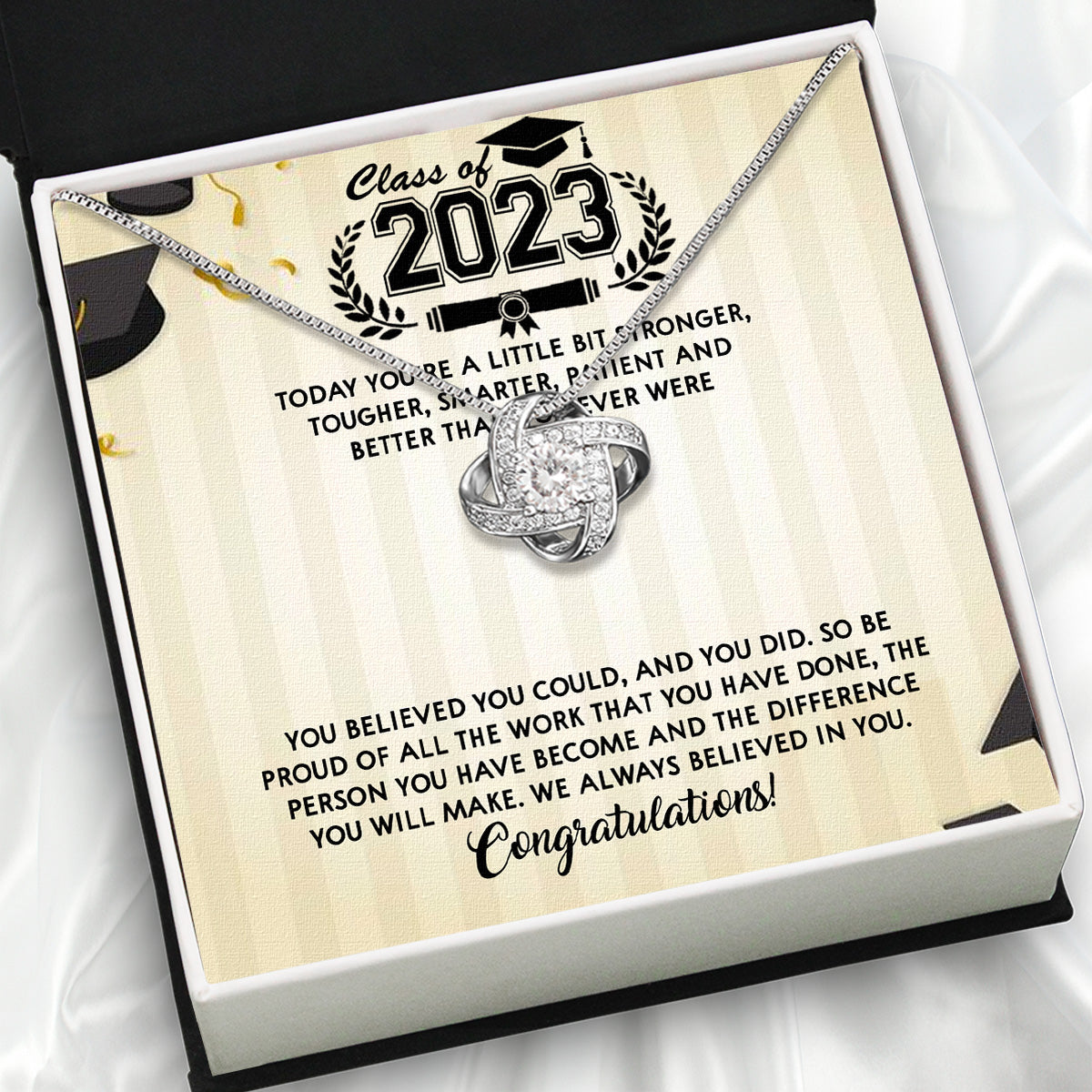 Graduation Day Personalized Message Card Necklace