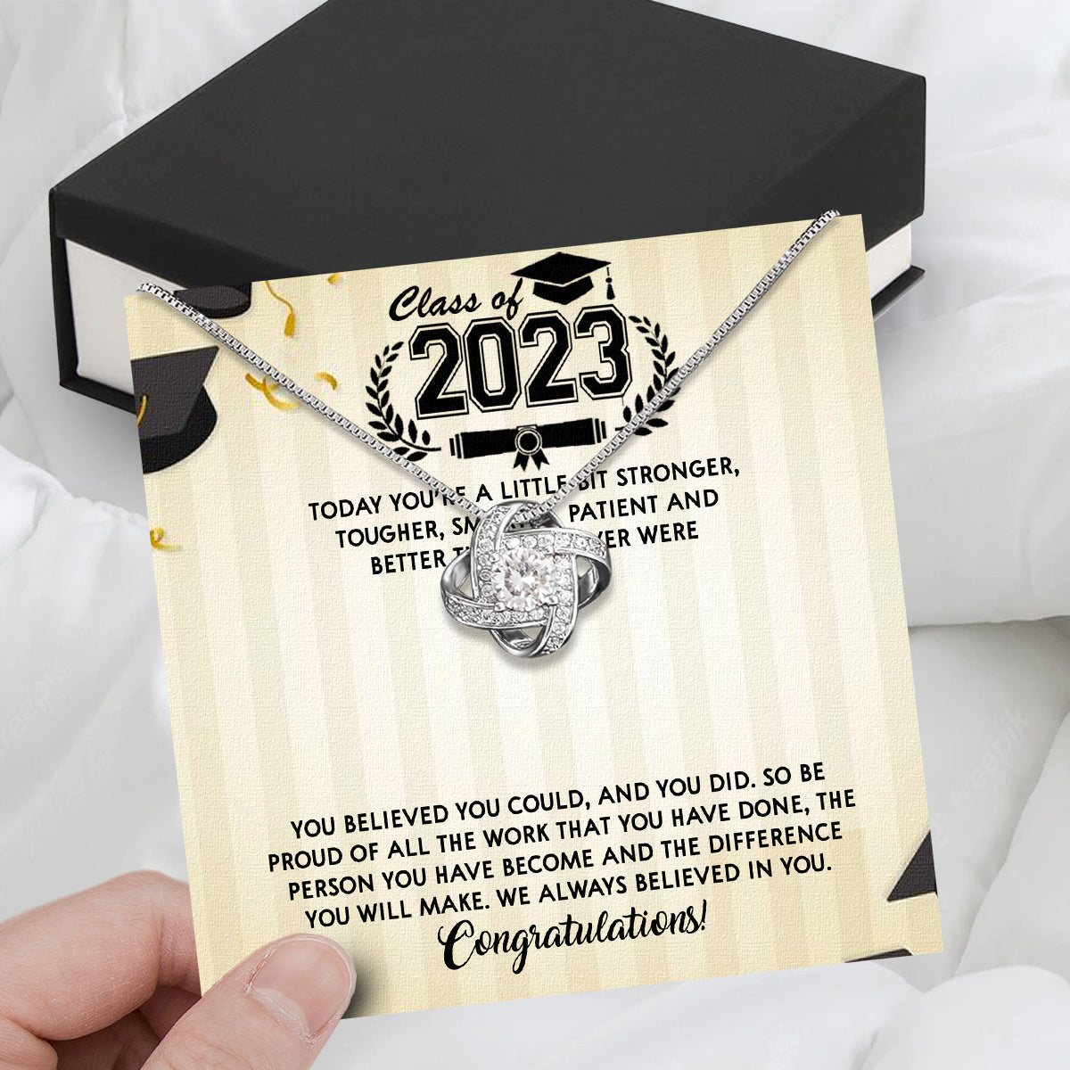 Graduation Day Personalized Message Card Necklace