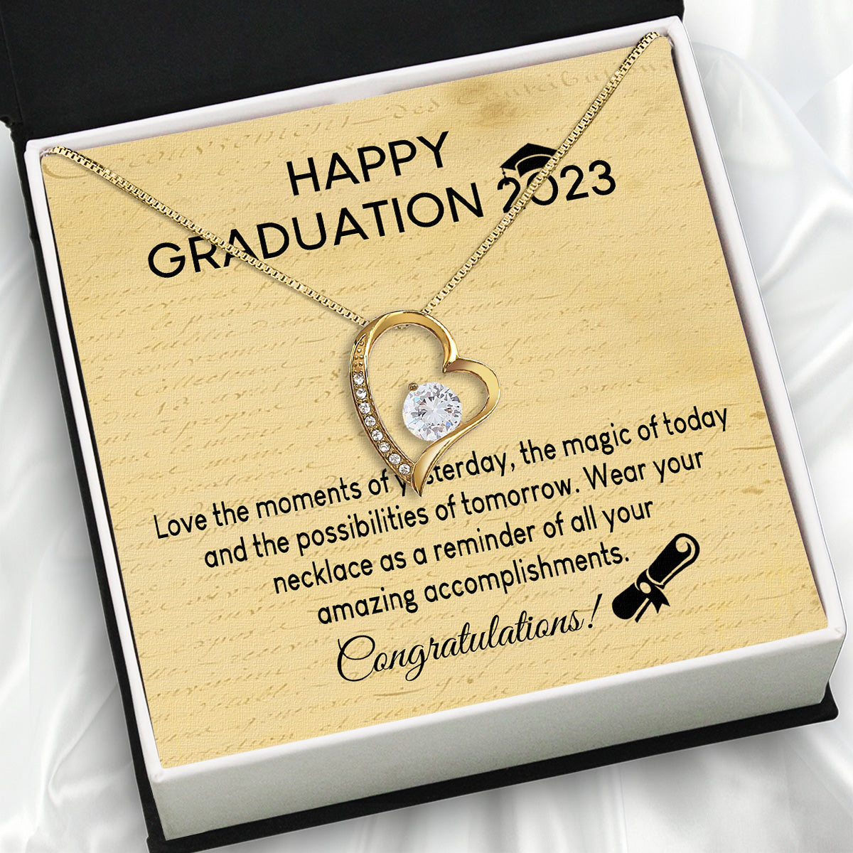 Graduation Day Personalized Message Card Necklace