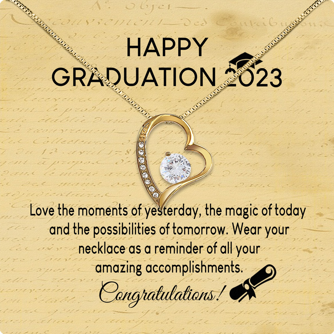 Graduation Day Personalized Message Card Necklace