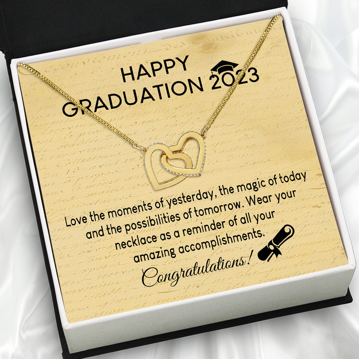 Graduation Day Personalized Message Card Necklace