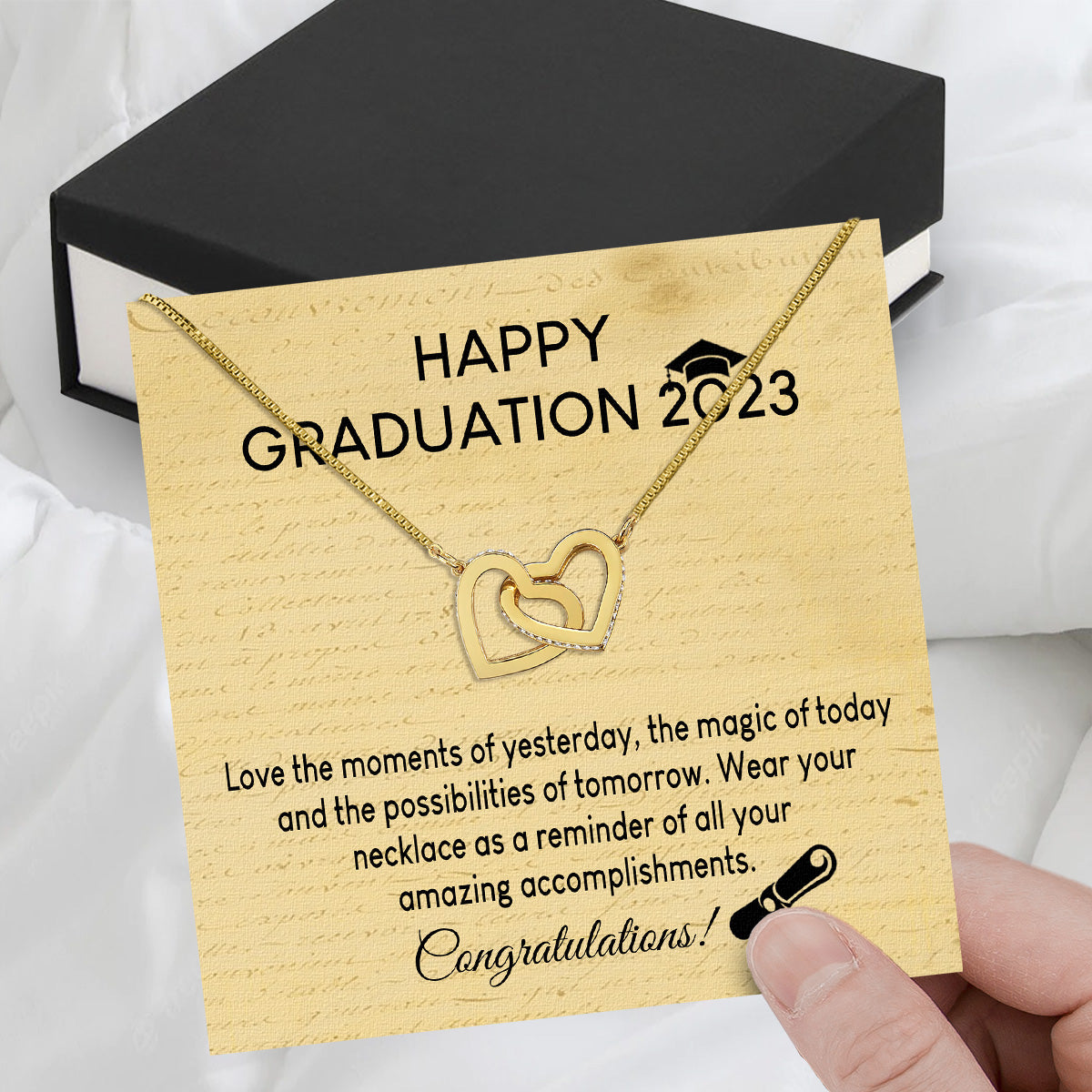 Graduation Day Personalized Message Card Necklace