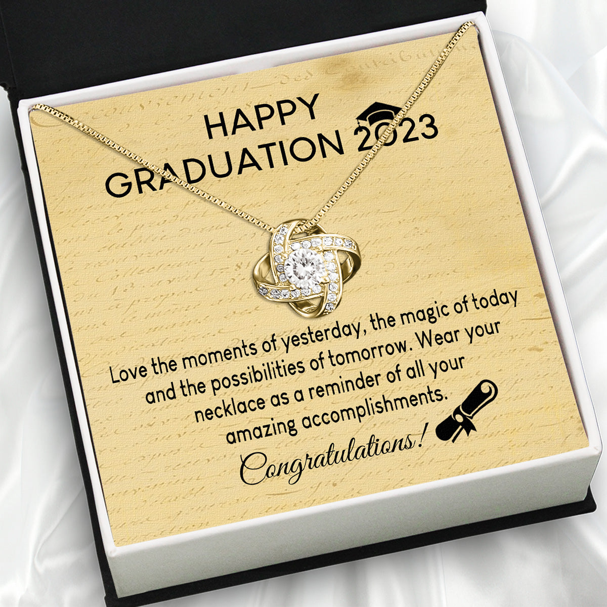 Graduation Day Personalized Message Card Necklace