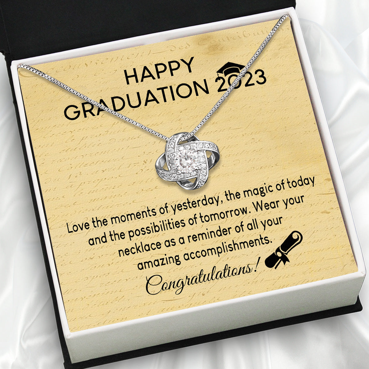 Graduation Day Personalized Message Card Necklace