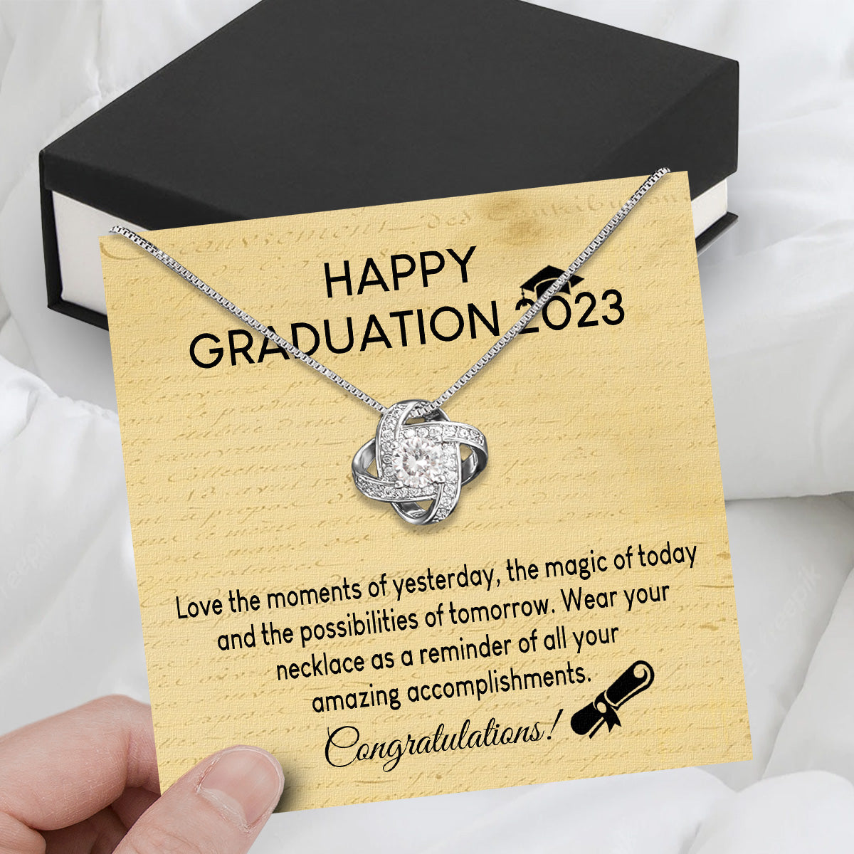 Graduation Day Personalized Message Card Necklace