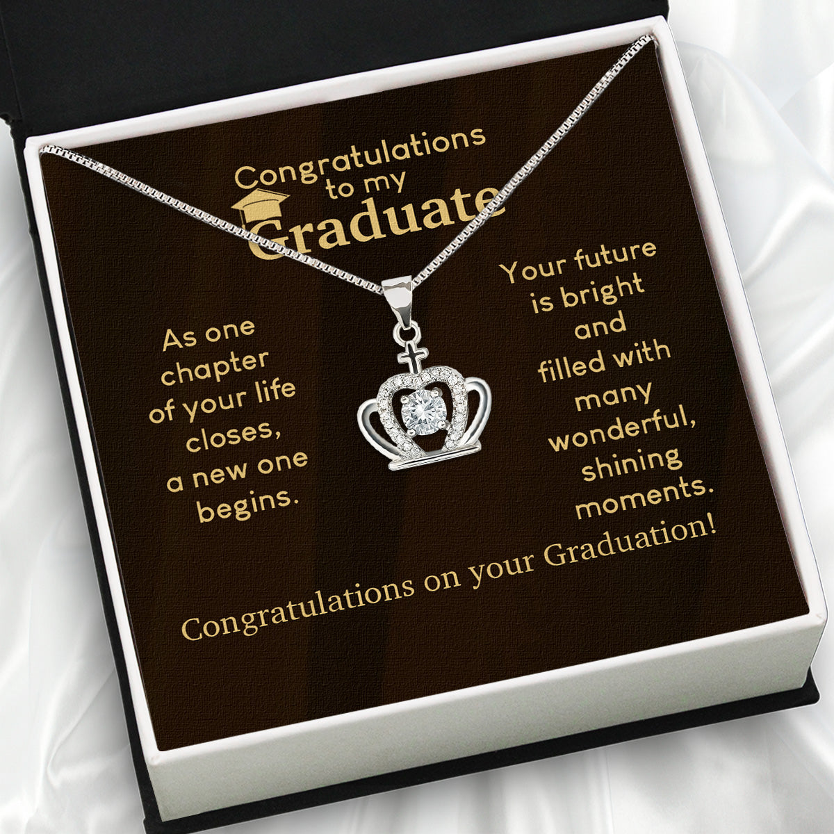 Graduation Day Personalized Message Card Necklace