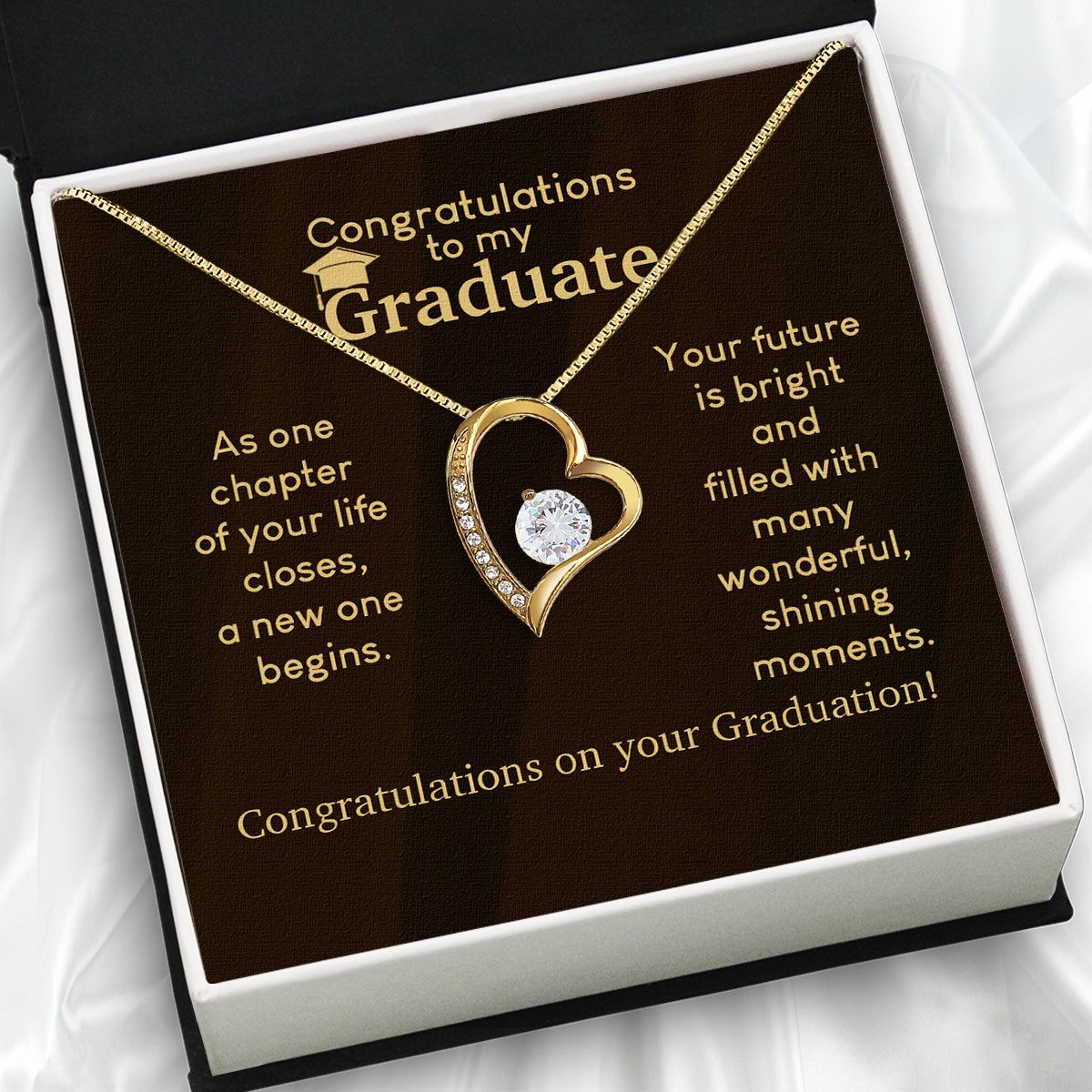 Graduation Day Personalized Message Card Necklace