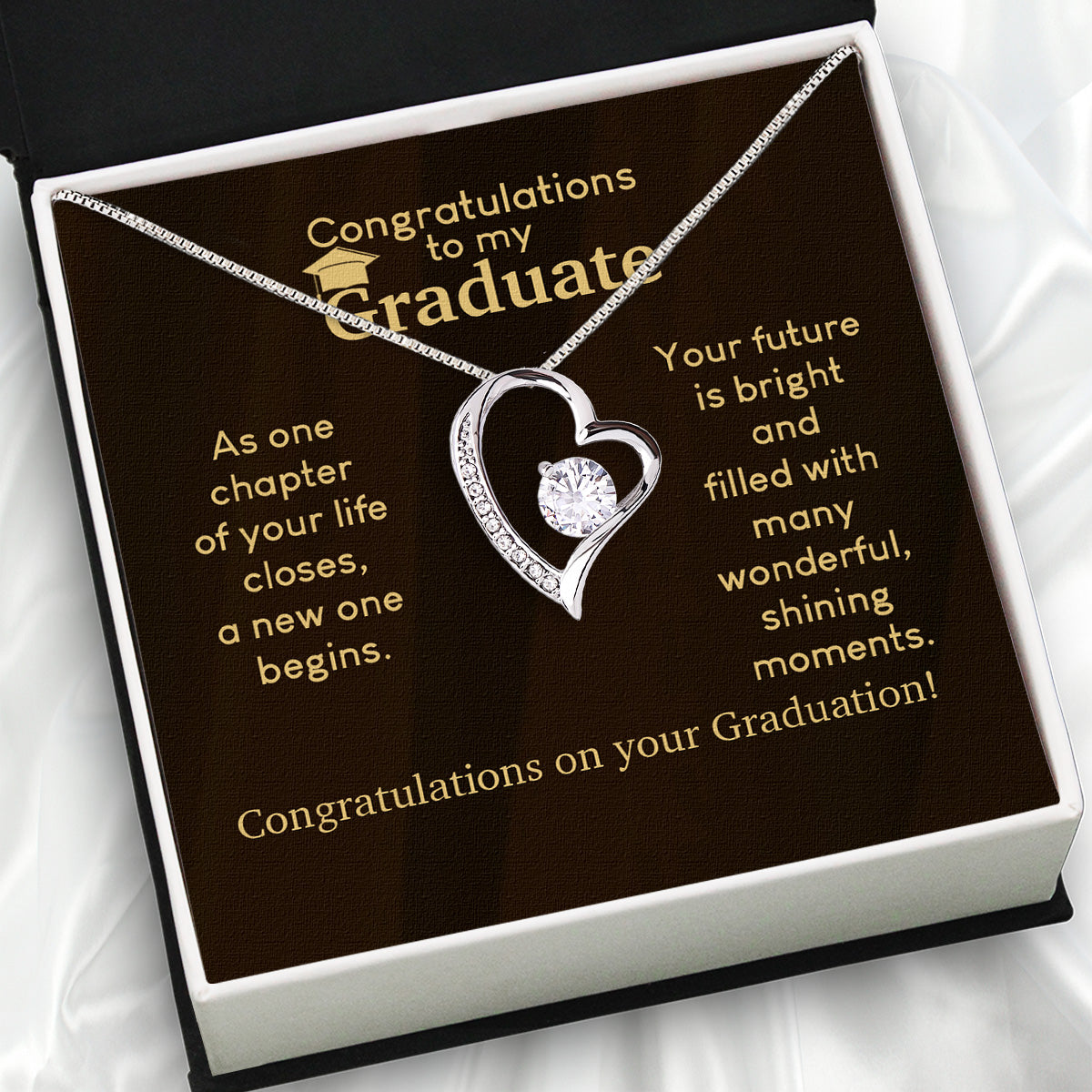 Graduation Day Personalized Message Card Necklace