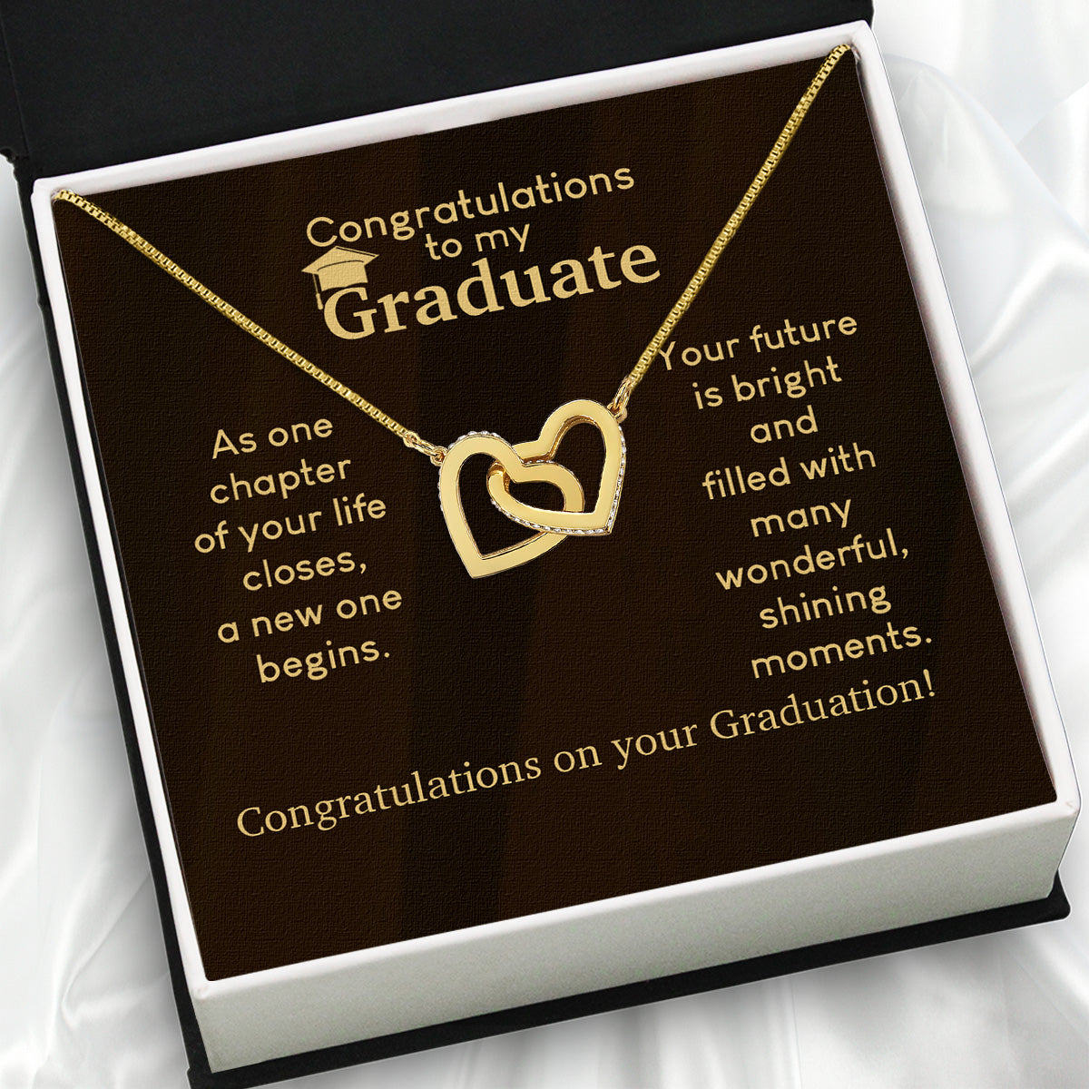 Graduation Day Personalized Message Card Necklace