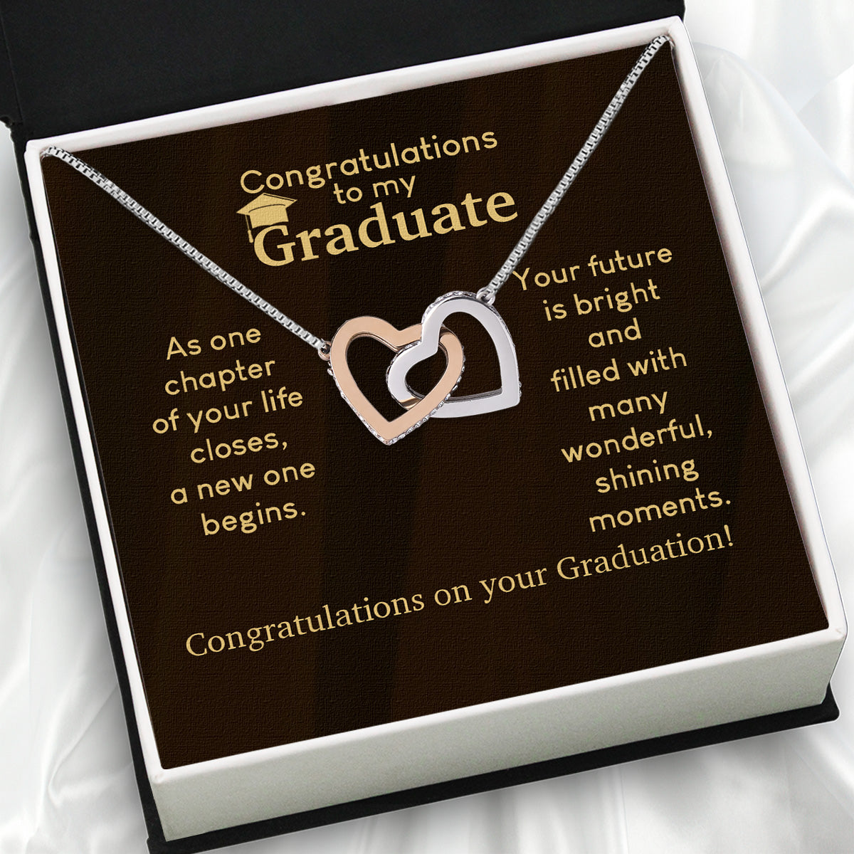 Graduation Day Personalized Message Card Necklace