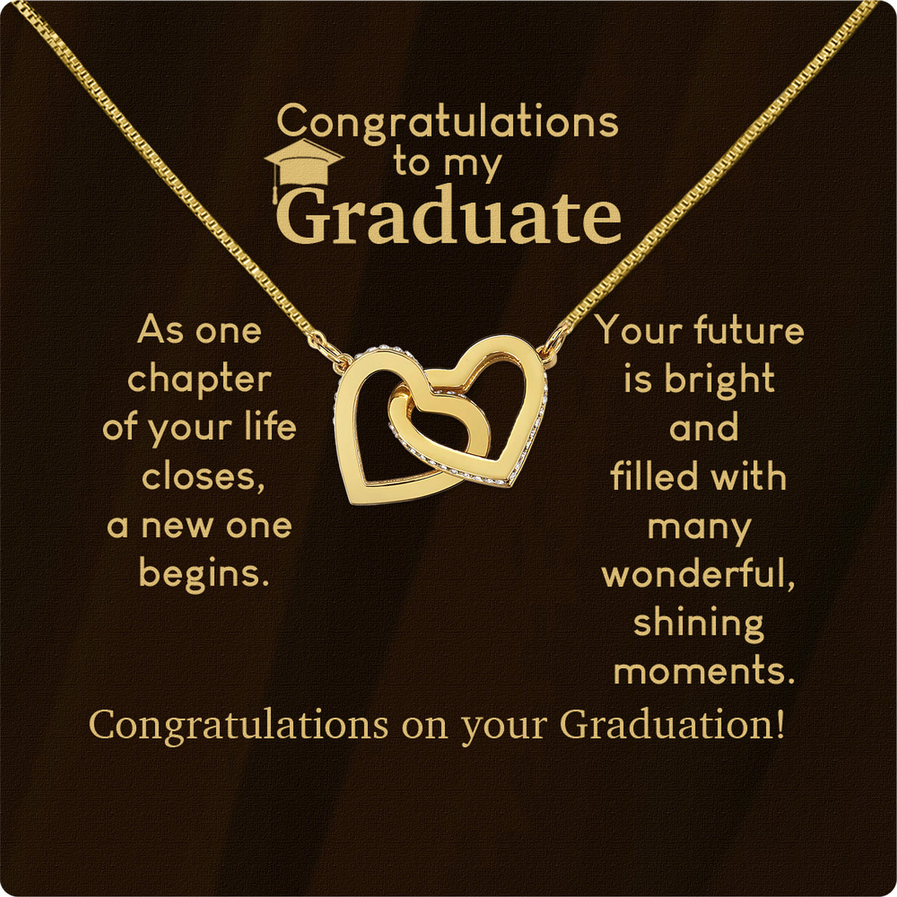 Graduation Day Personalized Message Card Necklace