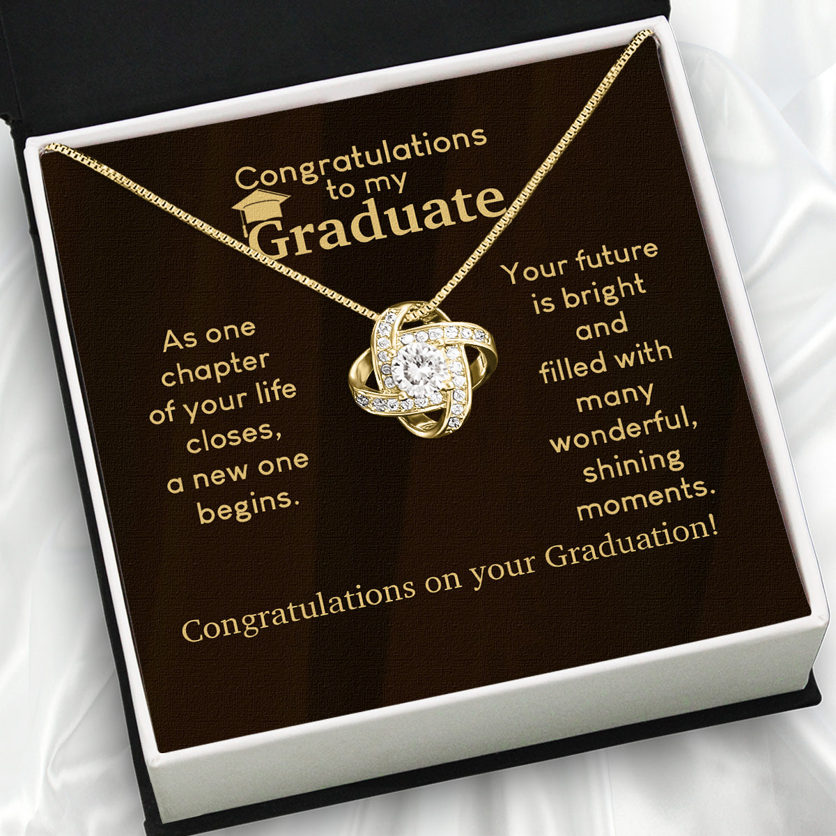 Graduation Day Personalized Message Card Necklace