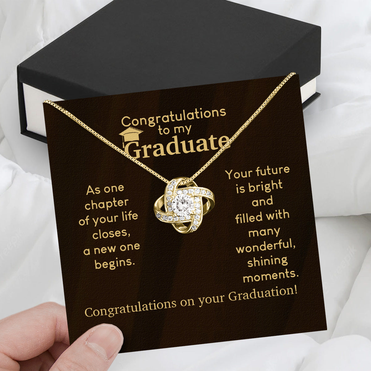 Graduation Day Personalized Message Card Necklace