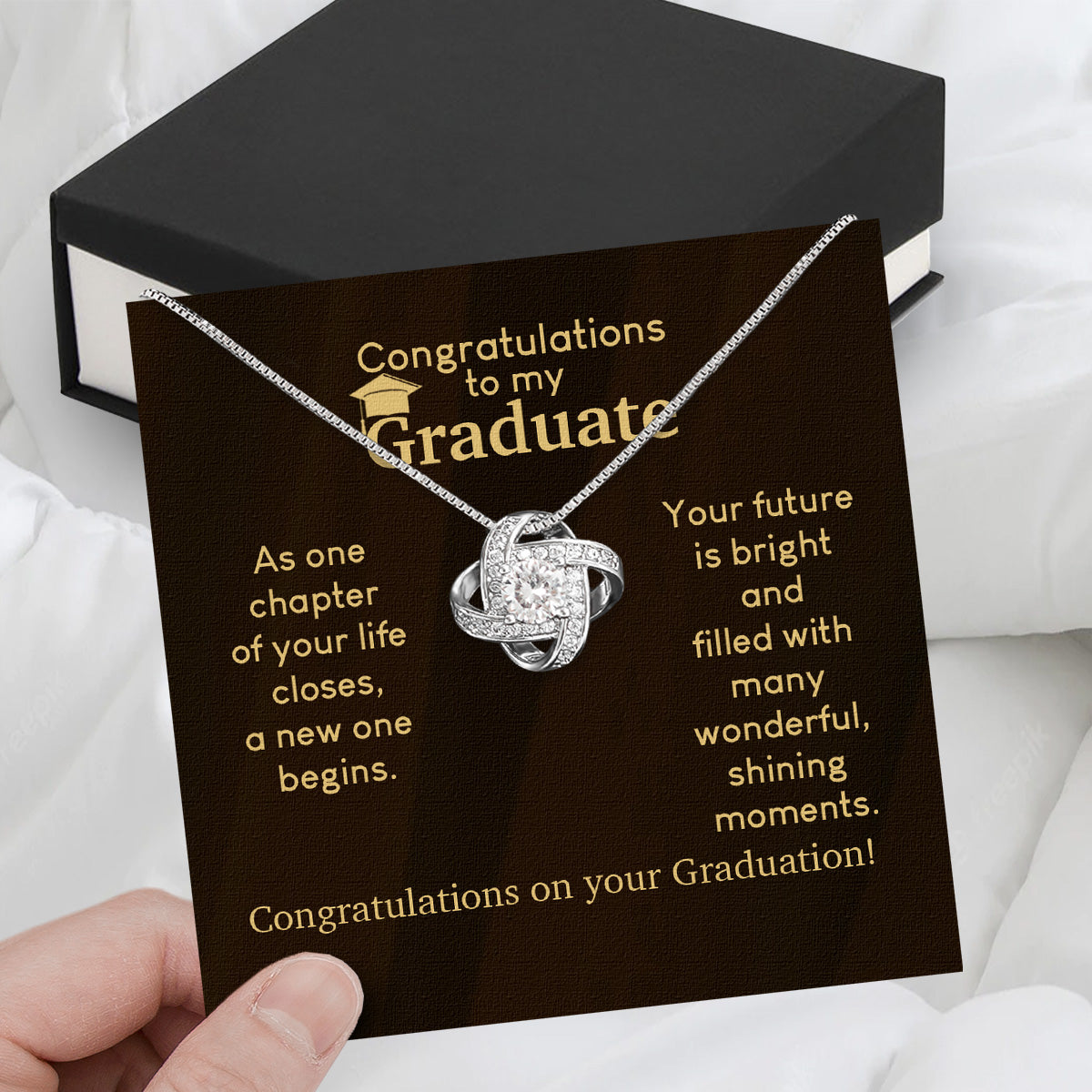 Graduation Day Personalized Message Card Necklace