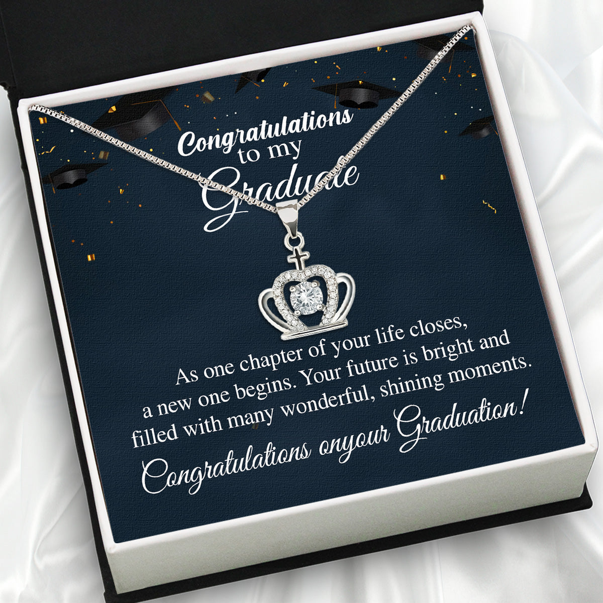 Graduation Day Personalized Message Card Necklace