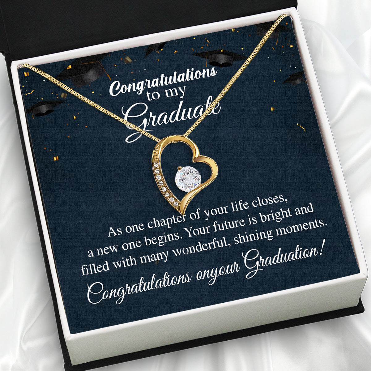 Graduation Day Personalized Message Card Necklace