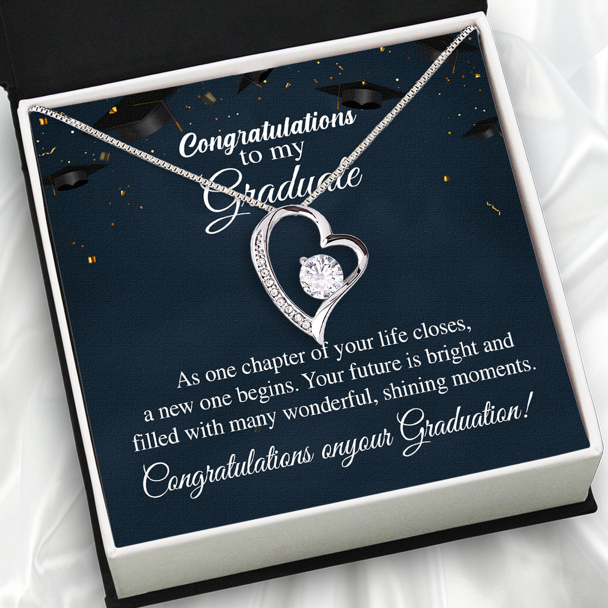 Graduation Day Personalized Message Card Necklace