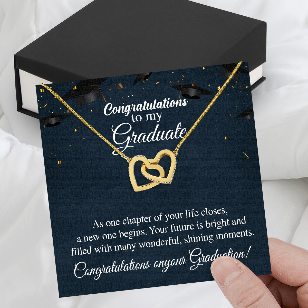 Graduation Day Personalized Message Card Necklace