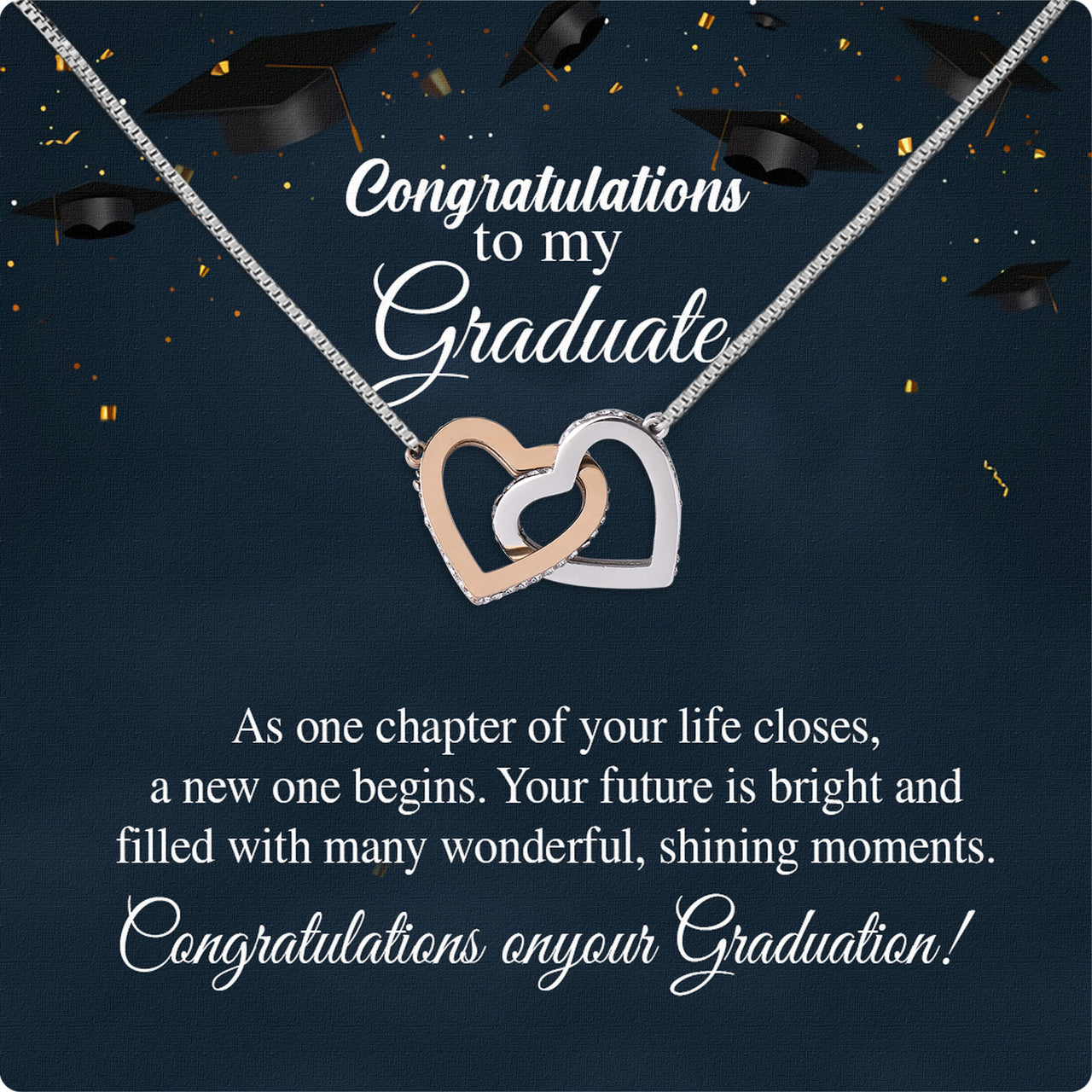 Graduation Day Personalized Message Card Necklace