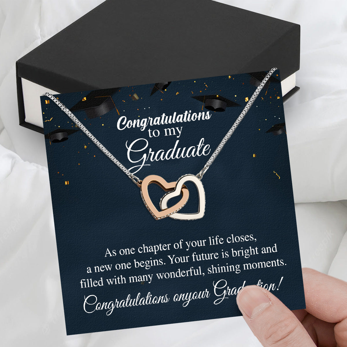 Graduation Day Personalized Message Card Necklace