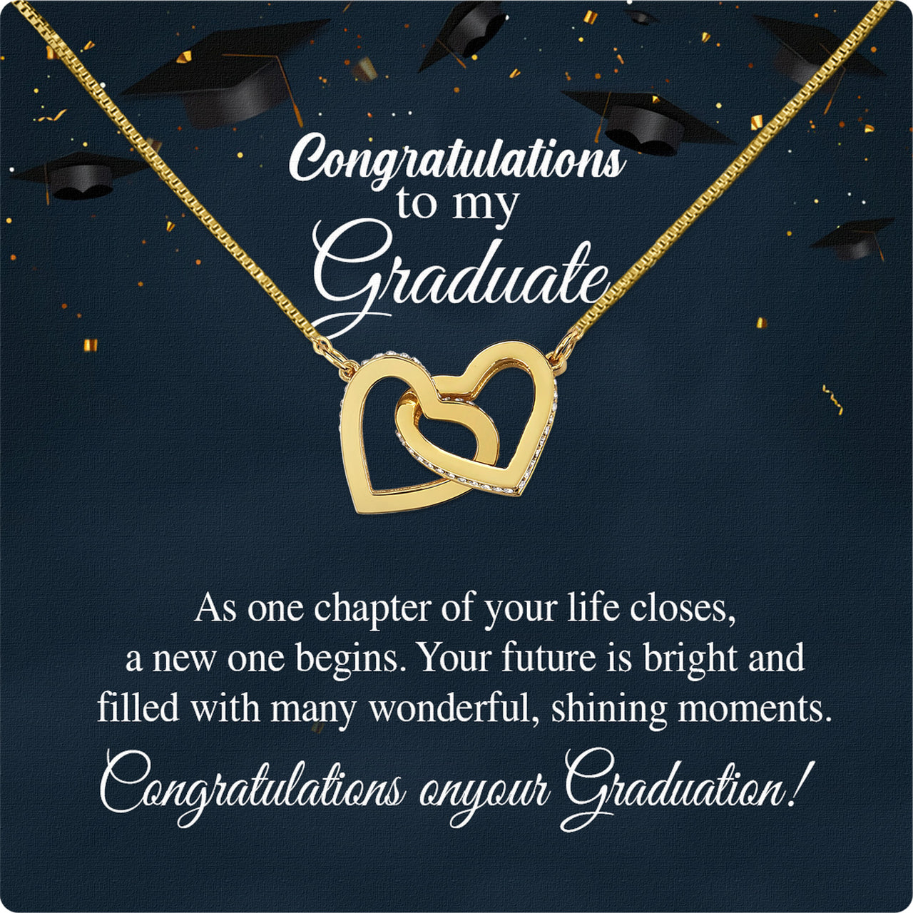 Graduation Day Personalized Message Card Necklace