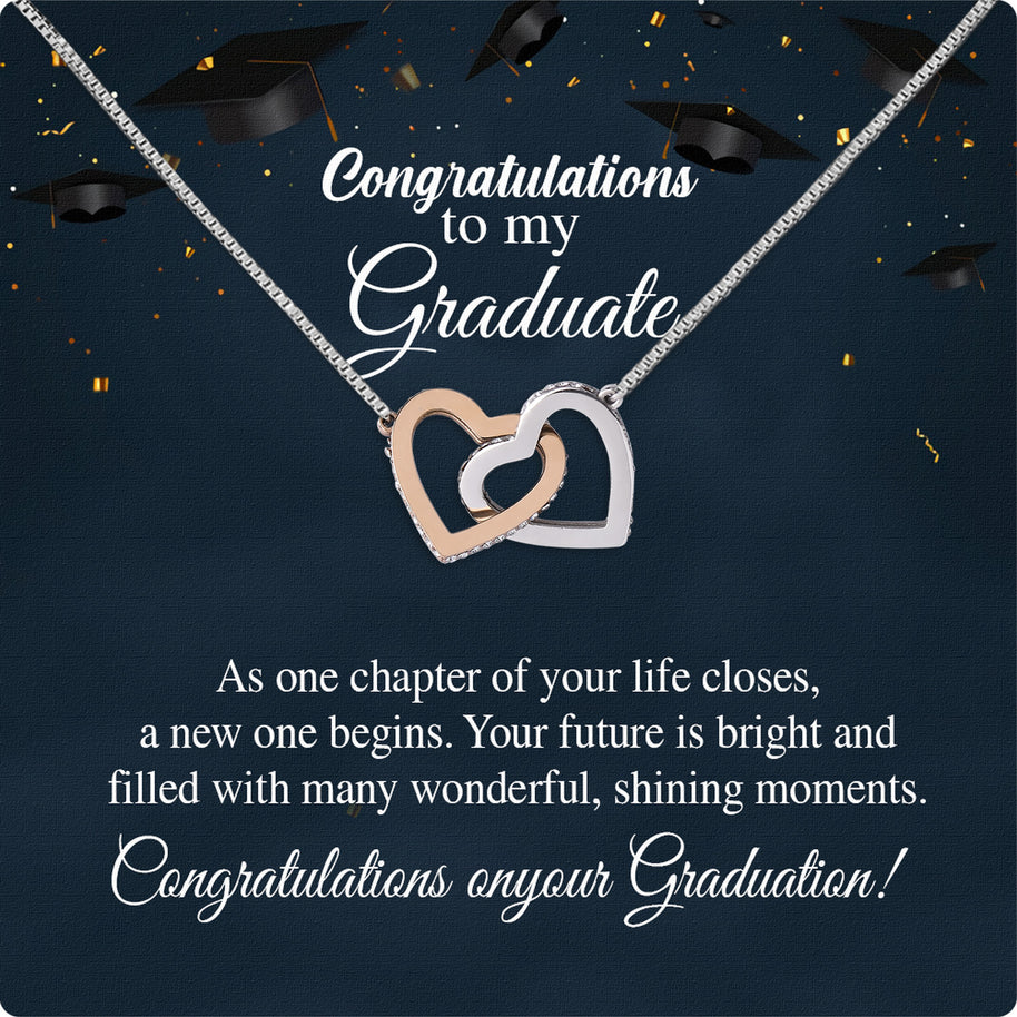 Graduation Day Personalized Message Card Necklace