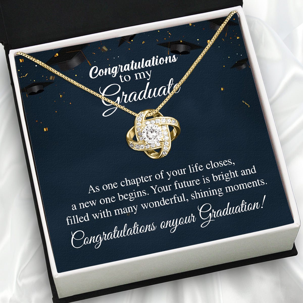 Graduation Day Personalized Message Card Necklace