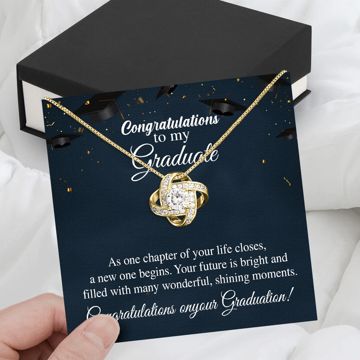 Graduation Day Personalized Message Card Necklace