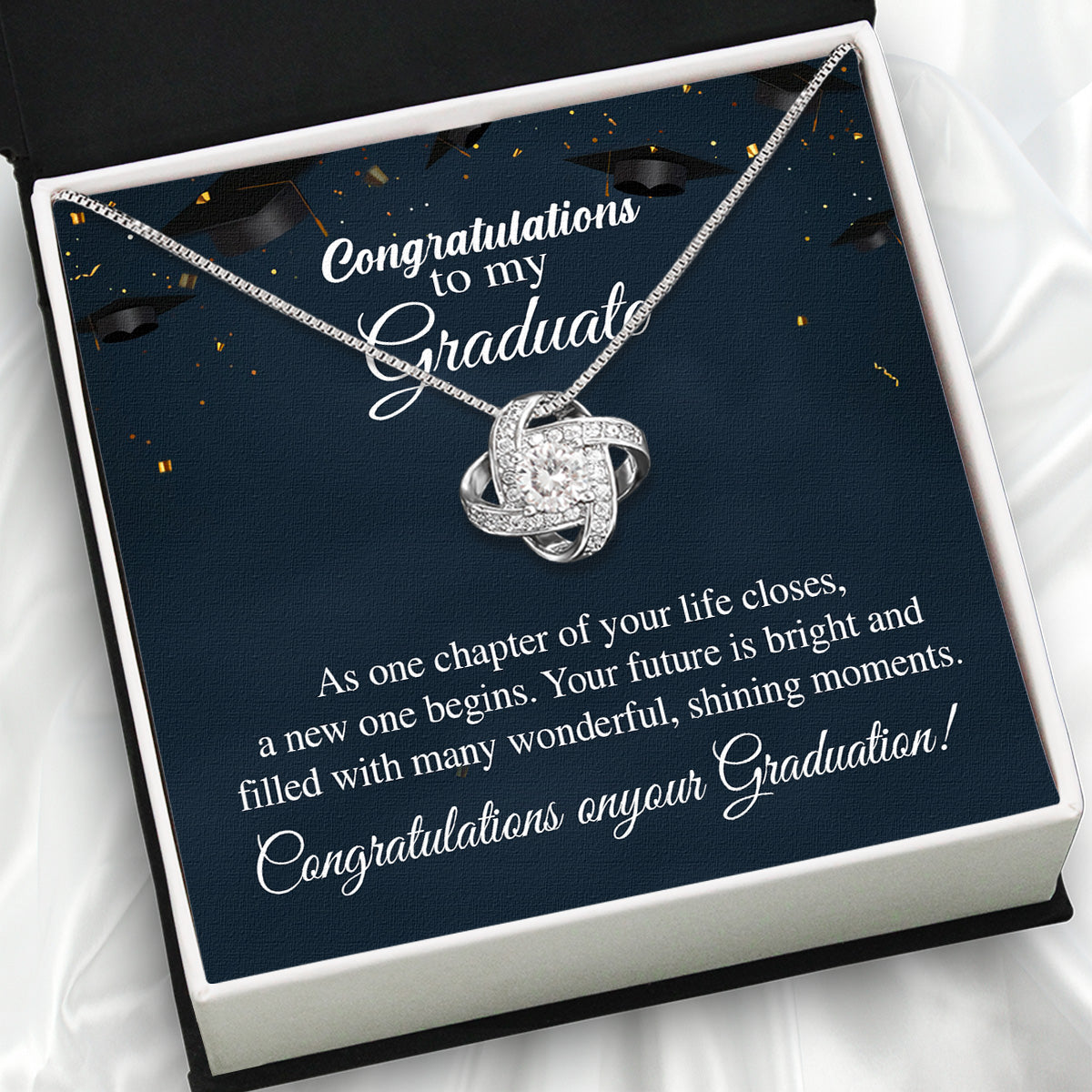 Graduation Day Personalized Message Card Necklace