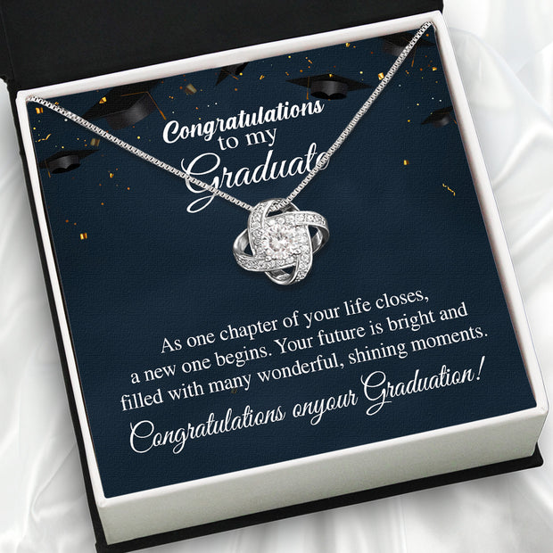 Graduation Day Personalized Message Card Necklace